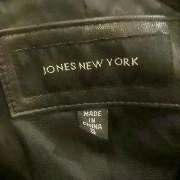 100% Leather Jacket Coat Stitched Detail Size S - Picture 6 of 13